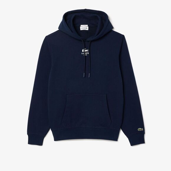 Lacoste Unisex Adult Back Print Hoodie / Blue